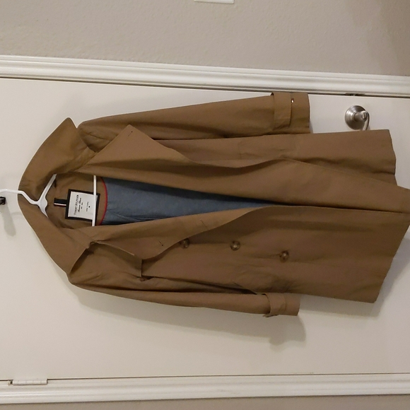 Classic Tommy Hilfiger Double-breasted Trench w/ Hood, Belt,& Pockets sz XS, Tan - Picture 14 of 14